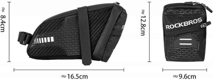 Çantë biçiklete Rockbros C29-BK, nën sedilje, 1.5L, e zezë