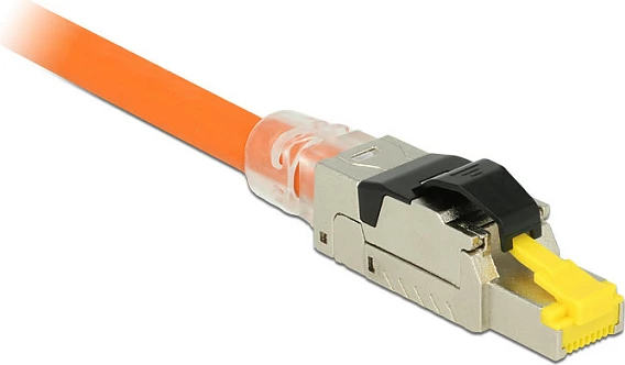 Konektor RJ45 DeLOCK 86485, montim pa vegla, e zezë/argjendtë/transparente/e verdhë
