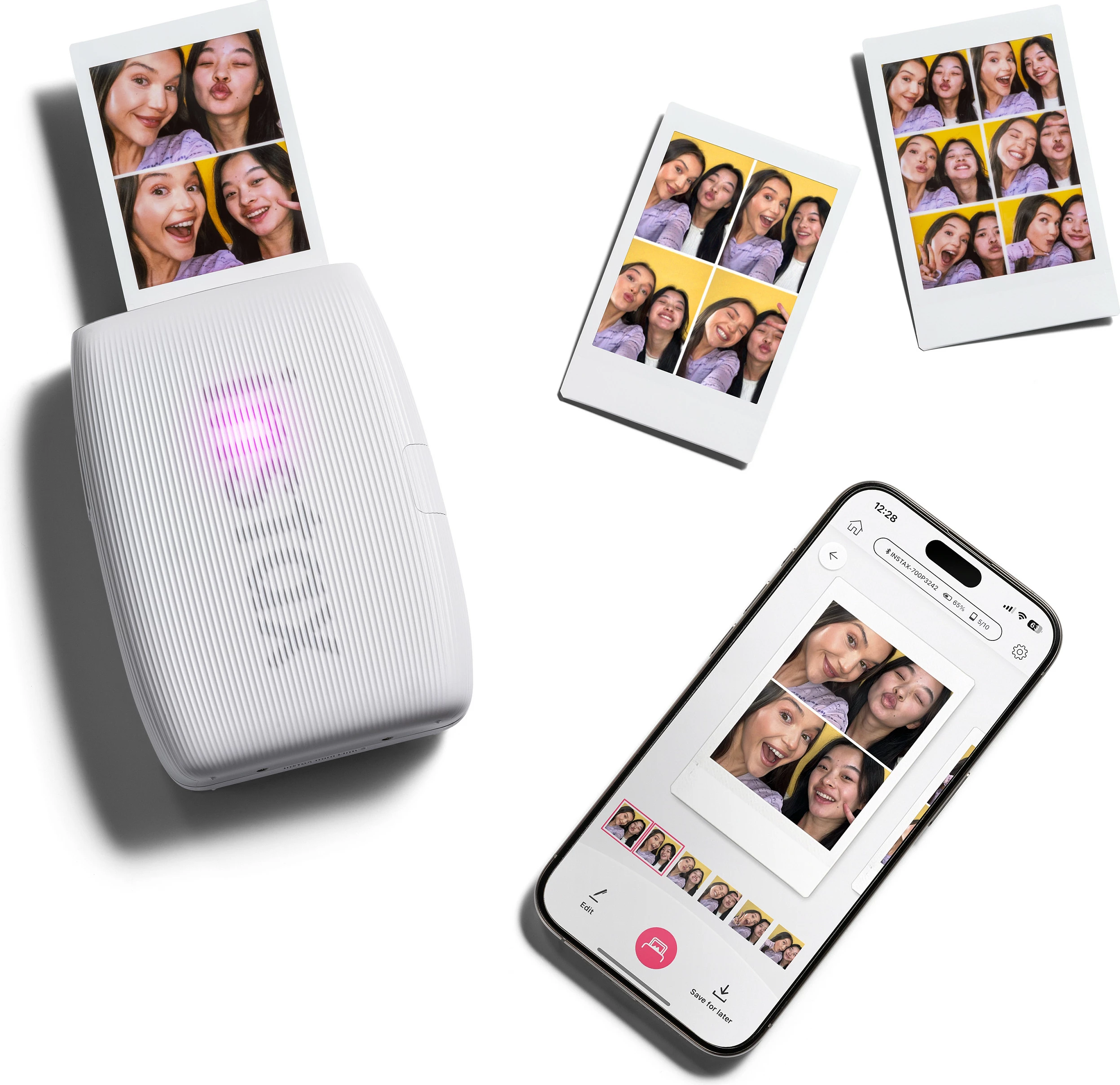 Printer foto instant Fujifilm Instax Mini Link 3, Bluetooth, 800 x 600 DPI, Clay White