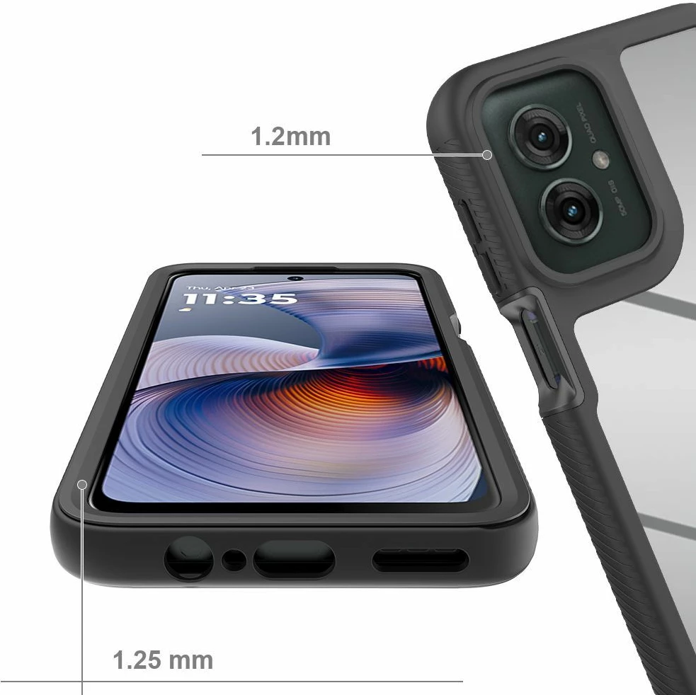 Mbështjellës Tech-Protect Defense për Motorola Moto G15 / G15 Power / G05 / E15, i zi