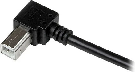 Kabllo USB 2.0 StarTech USBAB1MR, USB-A në USB-B këndore, 1m, 480Mbps, e zezë