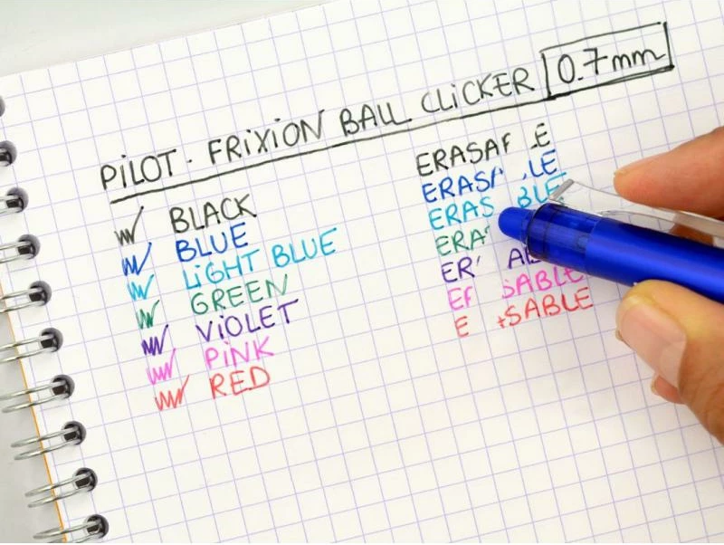 stilolaps fshirës me buton, Pilot Frixion Clicker BLRT-FR7-L (BLRTFR7L), 0.7 mm, rimbushëm, blu