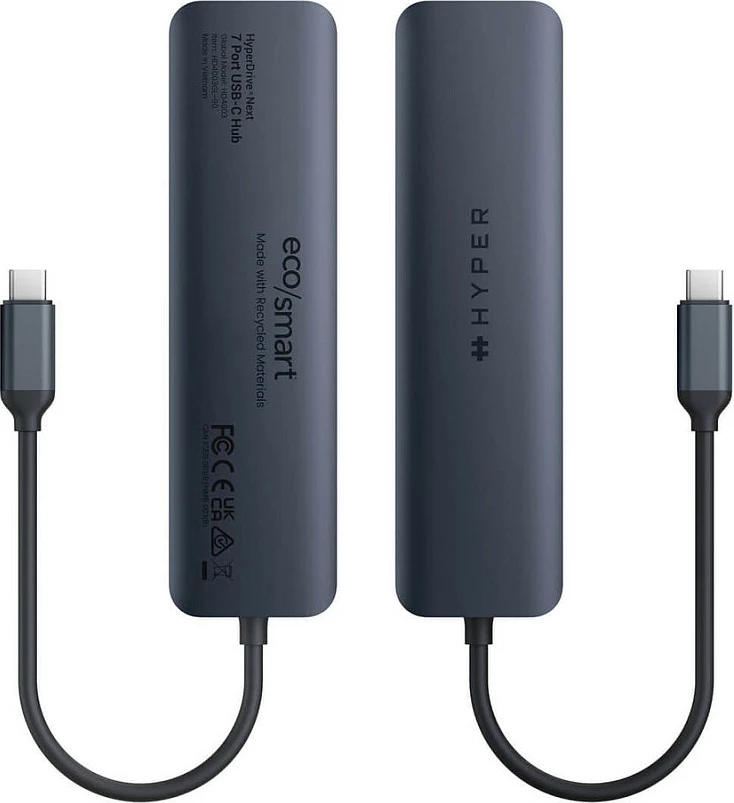 Hub USB-C Targus HyperDrive EcoSmart Gen.2, 2x USB 3.2, HDMI 4K, Ethernet, lexues kartelash, 100W PD, blu