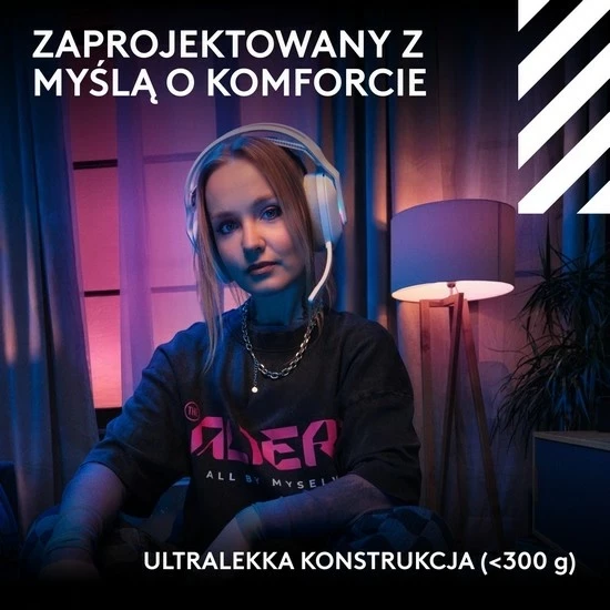 Kufje Logitech A20 X, wireless, Bluetooth, USB-C, të bardha