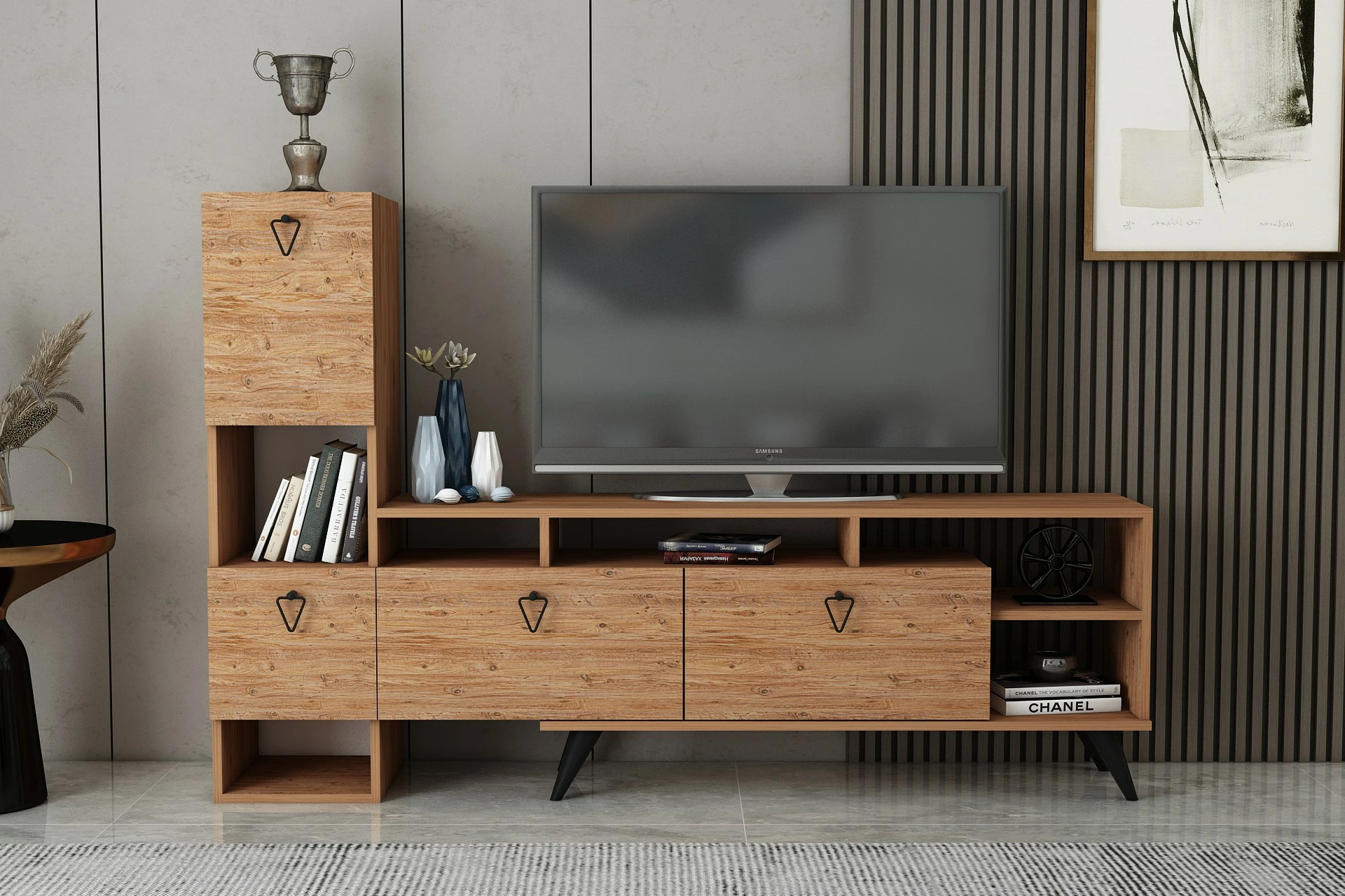Komodë TV Hanah Home, Emmy, ngjyrë pishë
