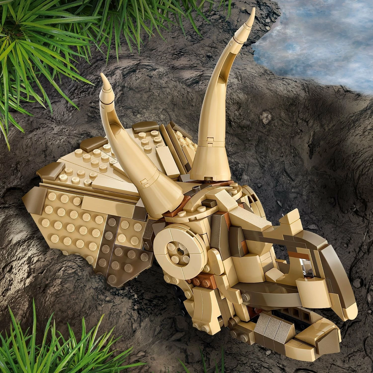 Set LEGO 76969 Jurassic World Triceratops Skull, 468 pjesë
