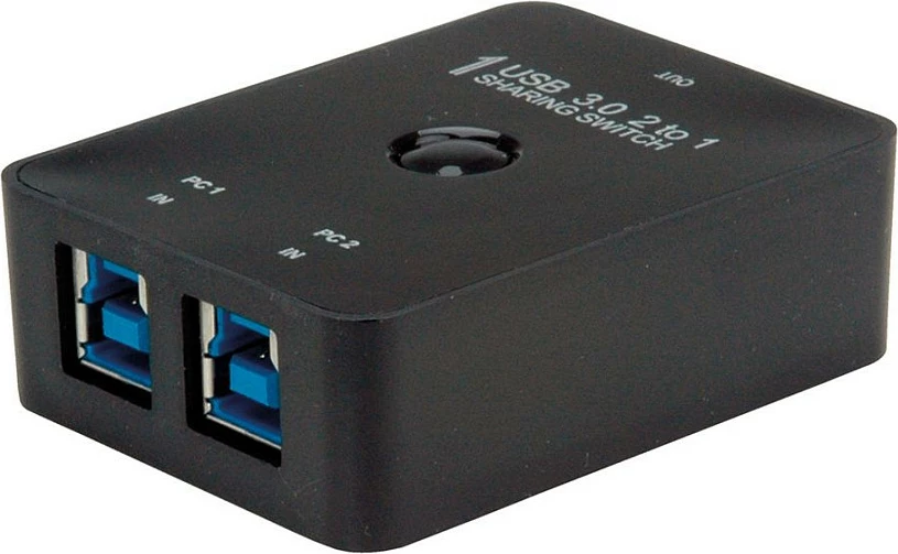 Switch USB VALUE 14.99.2015, USB 3.2 Gen 1, 5 Gbit/s, 2x Type-B, 1x Type-A, i zi