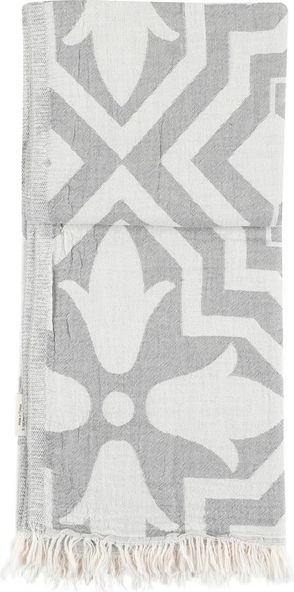 Peshqir plazhi Fouta, Lalezar, ngjyrë gri, Mijolnir, 90x170cm