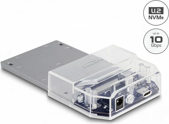 Docking station DeLOCK për U.2 SSD, USB-C 3.2 Gen2 10Gbps, e zezë
