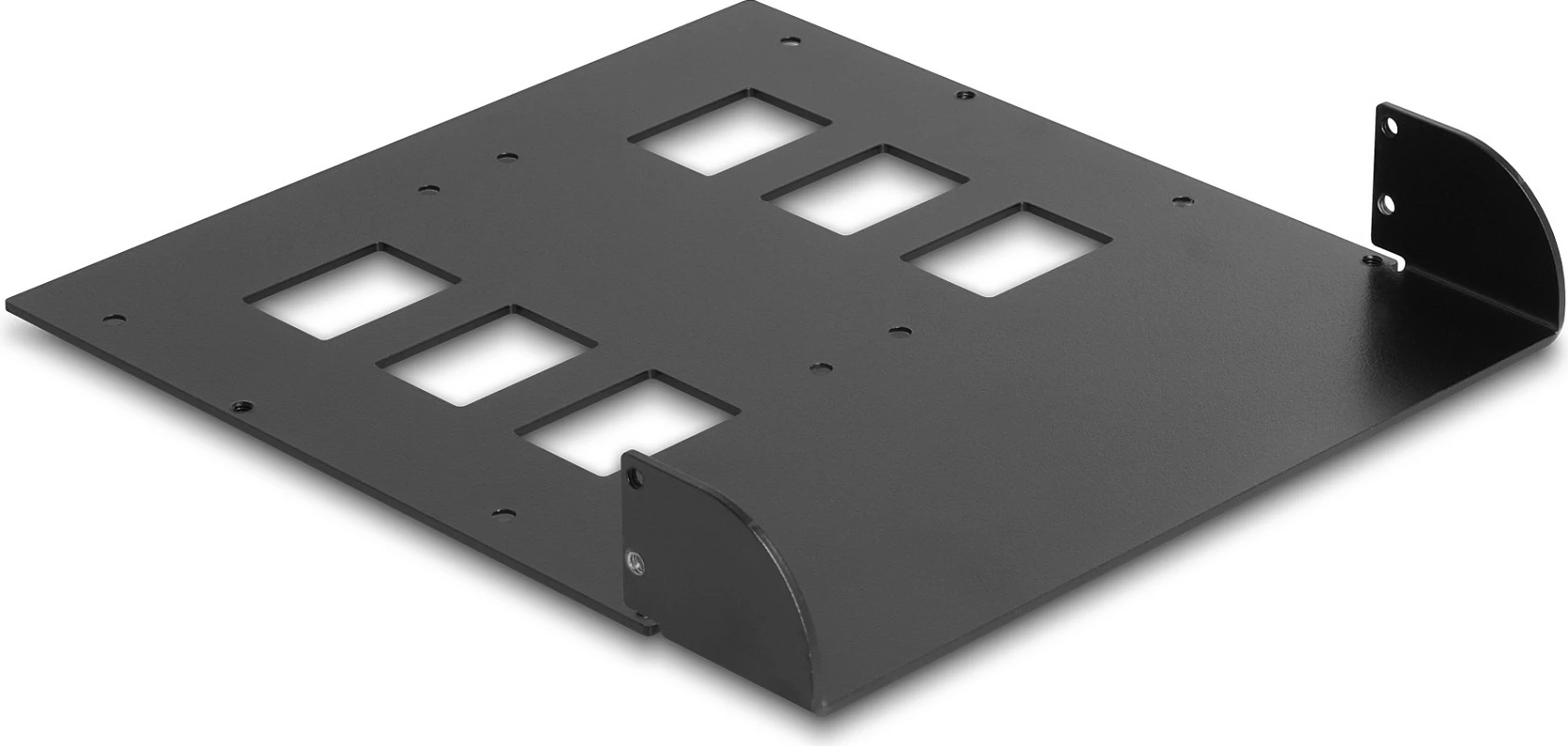 Kornizë montimi DeLOCK 5.25", për 2x Mobile Rack 47011/47005, metal, e zezë