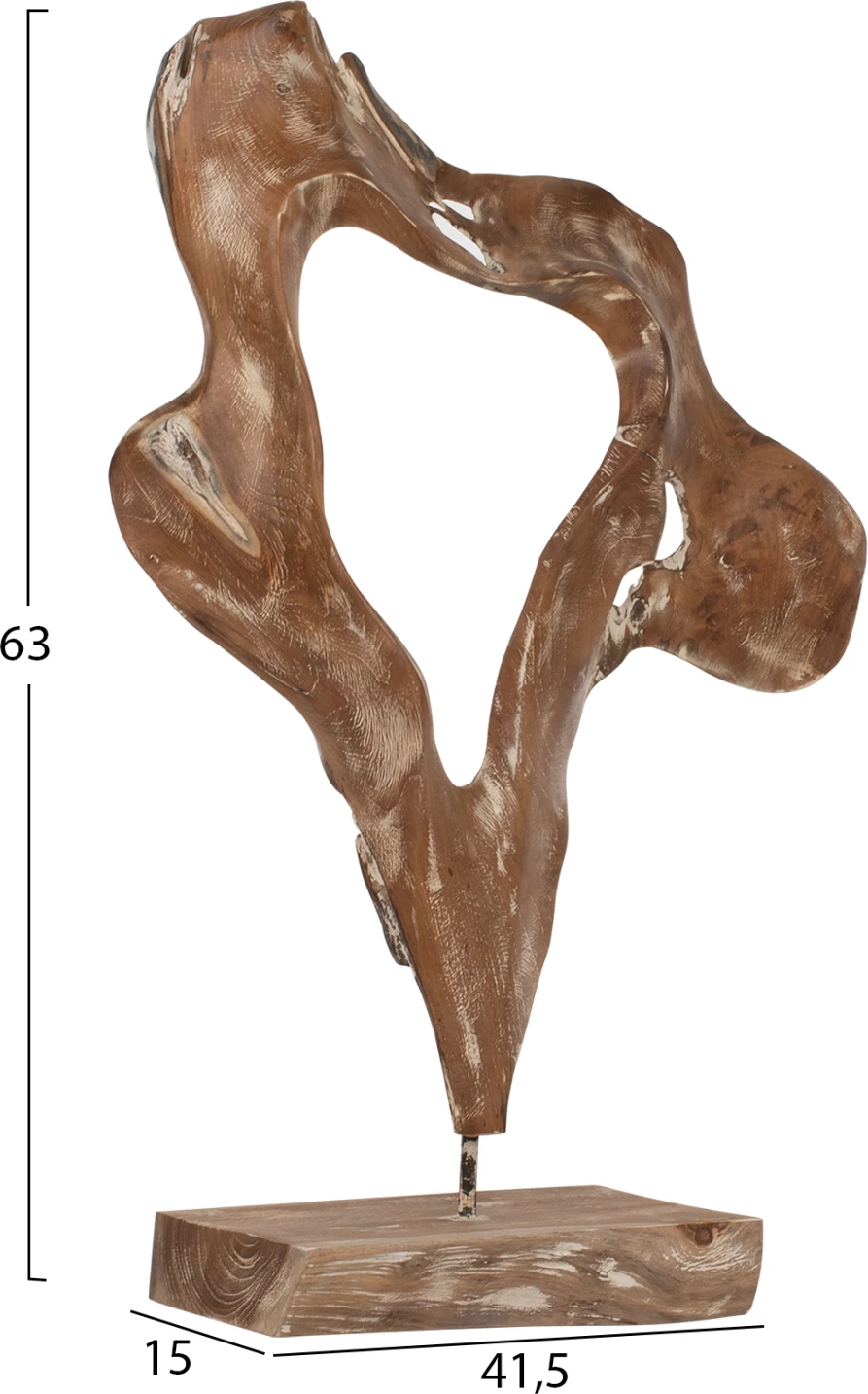 Dekor tavoline FH7715 dru tik i fortë, ngjyrë e bardhë, 26x16x70H