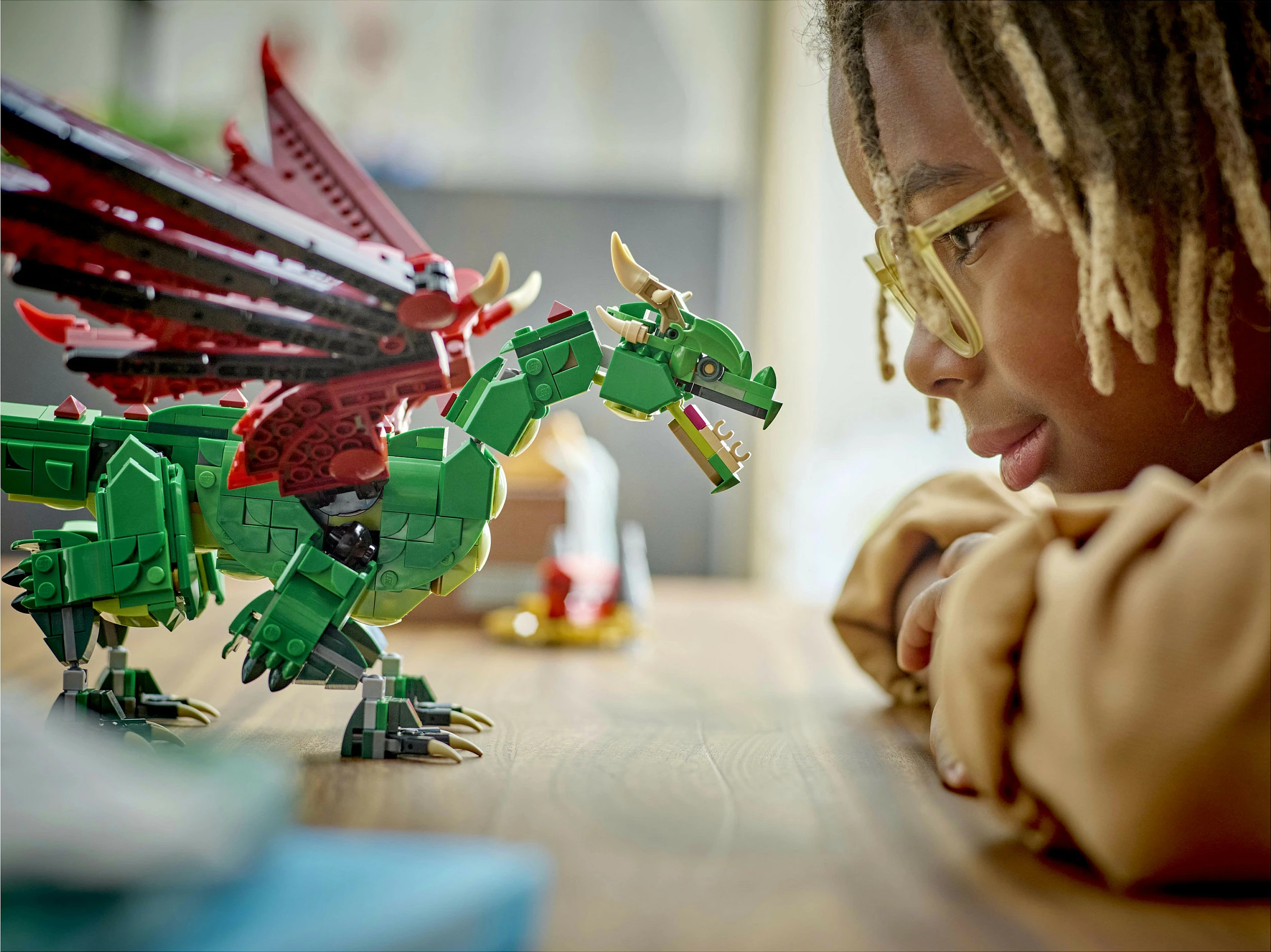 Set ndërtimi LEGO Creator Green Dragon 31161, shumëngjyrësh