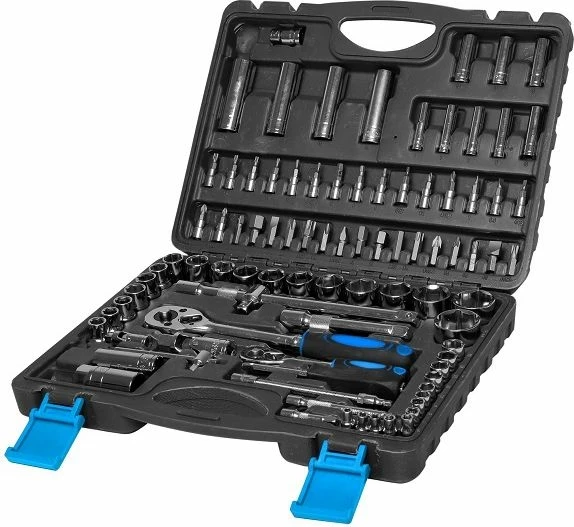 Set çelësash me soketa MEGA 58094, 94 copë, 1/2\" + 1/4\", 4–32 mm, me kuti