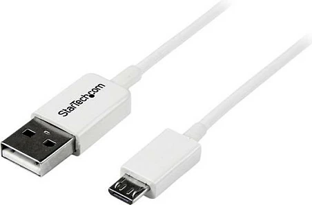 Kabllo USB StarTech USBPAUB2MW, USB-A në Micro-USB B, 2m, USB 2.0, e bardhë