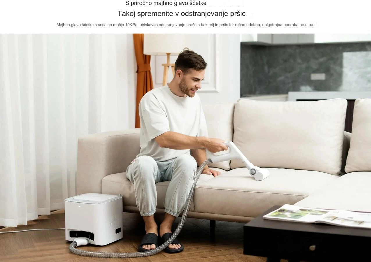 Fshesë me korrent multifunksionale Lydsto R10 4-në-1, 3000Pa/26kPa, 5200mAh, LiDAR, qese pluhuri 3L, e bardhë