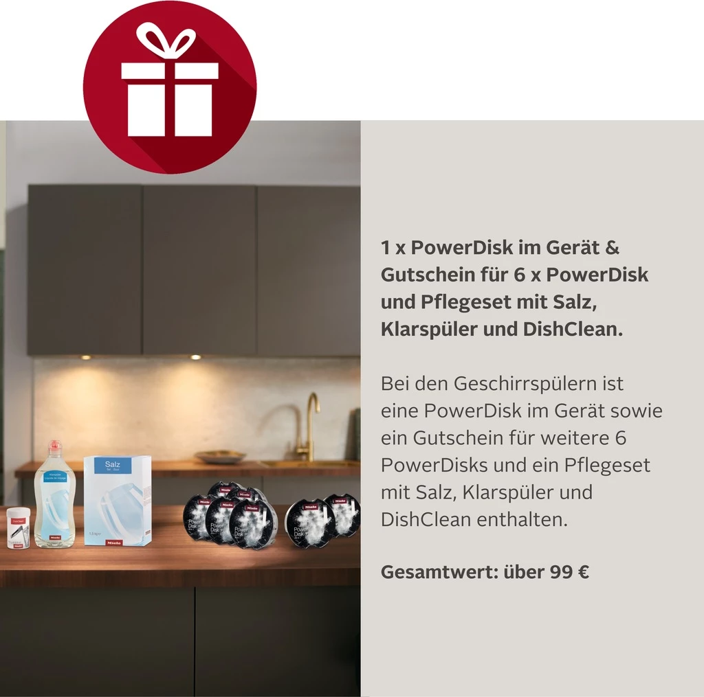 Enëlarëse e integrume plotësisht Miele G 7197 SCVi XXL AD 125 Edition, 14 vendosje, 6 L, set PowerDisk (1 + kupon 6)