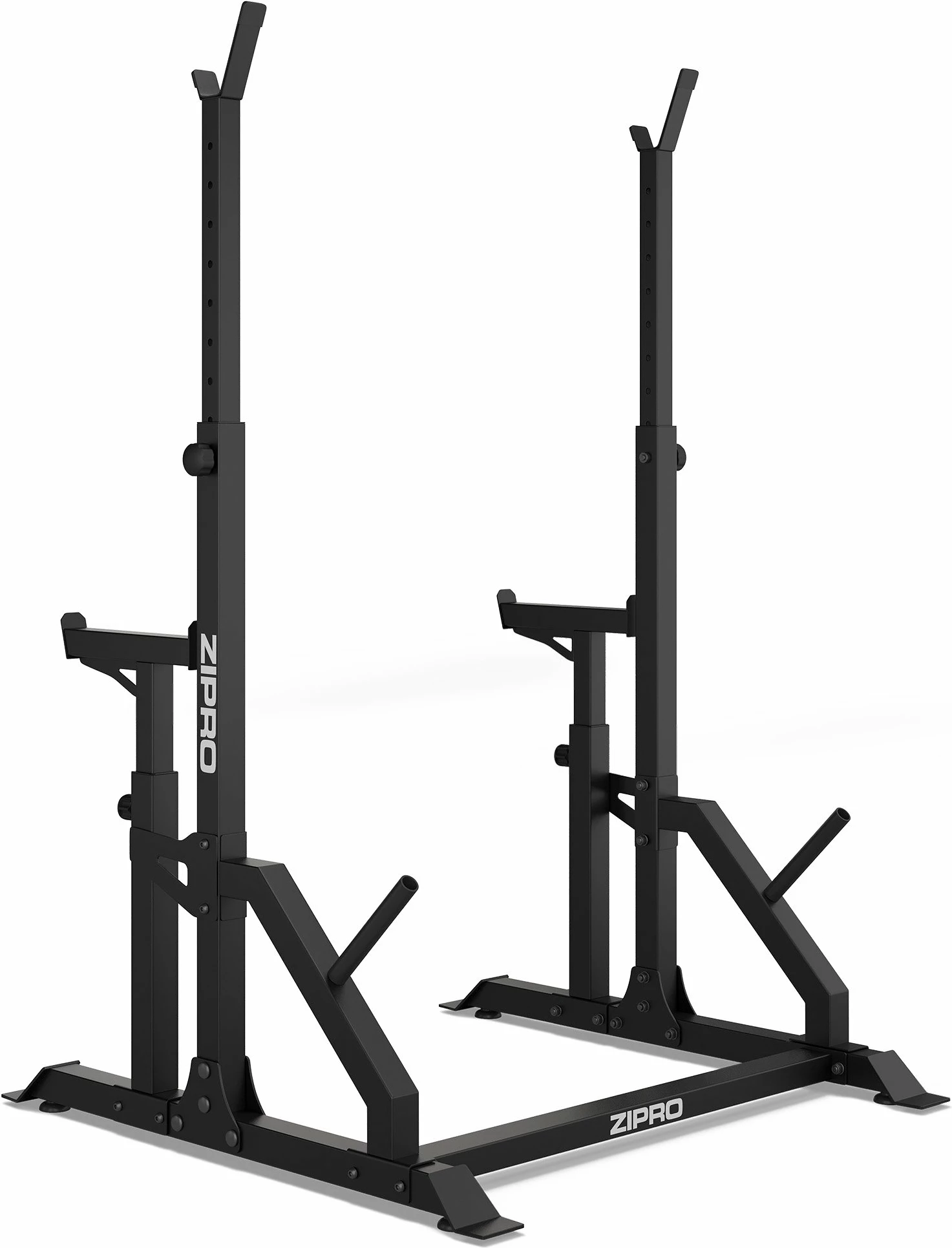 Rack për shtangë Zipro LIFT, i rregullueshëm me safety dhe mbajtëse për disqe, 320 kg, i zi