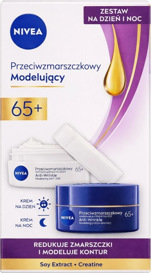 Set kremra fytyre Nivea Anti-Wrinkle + Modeling Day & Night për femra 2x50ml