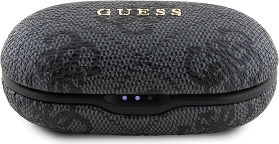 Kufje Guess 4G Metal TWS me ENC, stacion karikimi, të zeza