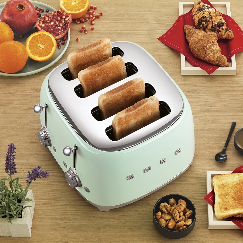 Thekëse buke Smeg 50´Style, 4x4, e gjelbër