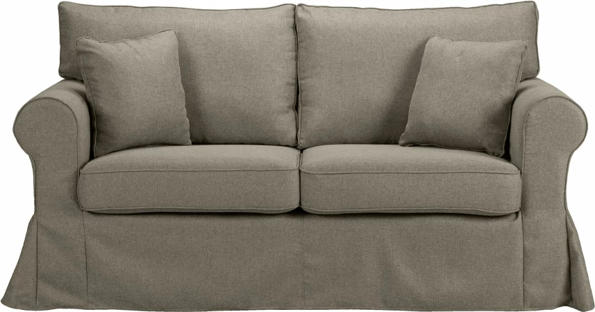 Divan dy ulëshe ASHLEY, mbulesë e lëvizshme, kafe e çelët, 173x85x95
