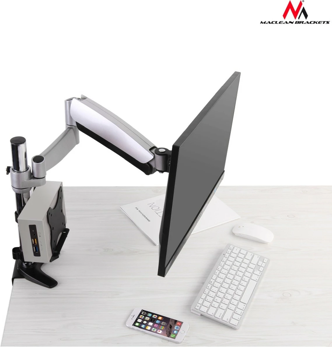 Mbajtëse universale Maclean MC-720 për mini kompjuterë, e zezë