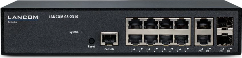 Switch LANCOM GS-2310, 10 porta Gigabit, 1U, rackmount, i zi