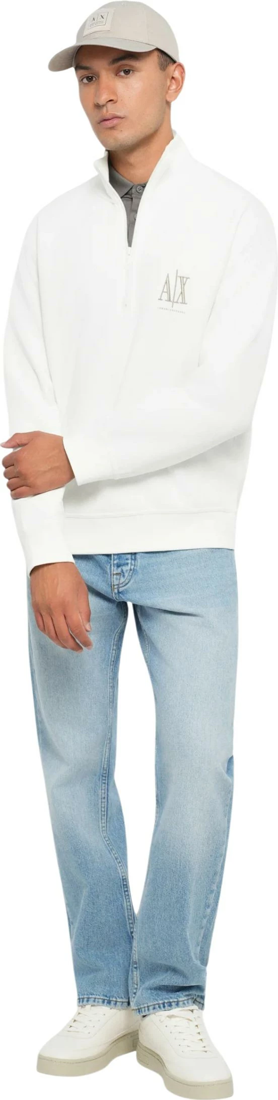 Duks për meshkuj Armani Exchange XM000370 AF10818, i bardhë [Madhësia: XS]