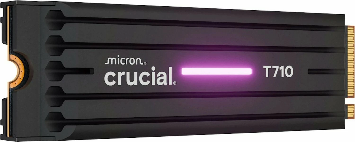 SSD Crucial T710 CT1000T710SSD5 1TB M.2 2280 PCIe x4 Gen5 NVMe me heatsink, e zezë