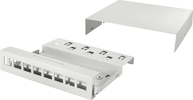 Kuti Consolidation Point LogiLink, 8-port, montim tavolinë/mur/rail, gri