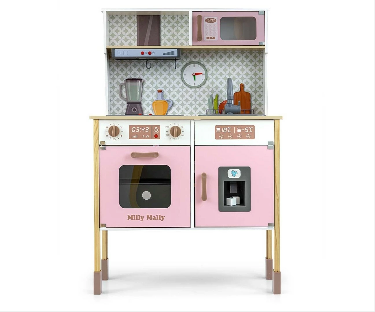 Set kuzhine druri Milly Mally Bjorn Pink me aksesorë, Rozë