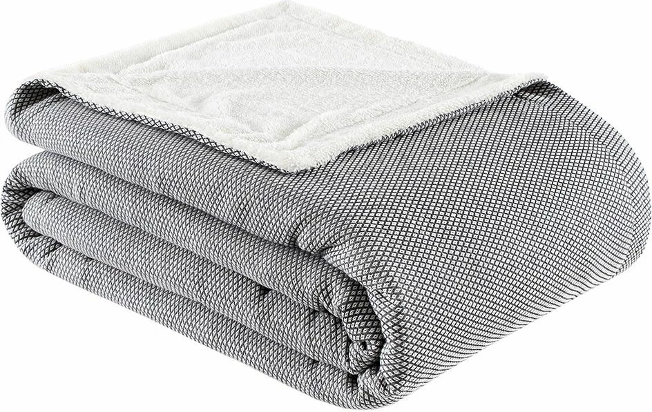 Batanije dopio, pambuk 100%, ngjyrë gri, L'Essentiel Linge de Maison, Likya, 195x220cm