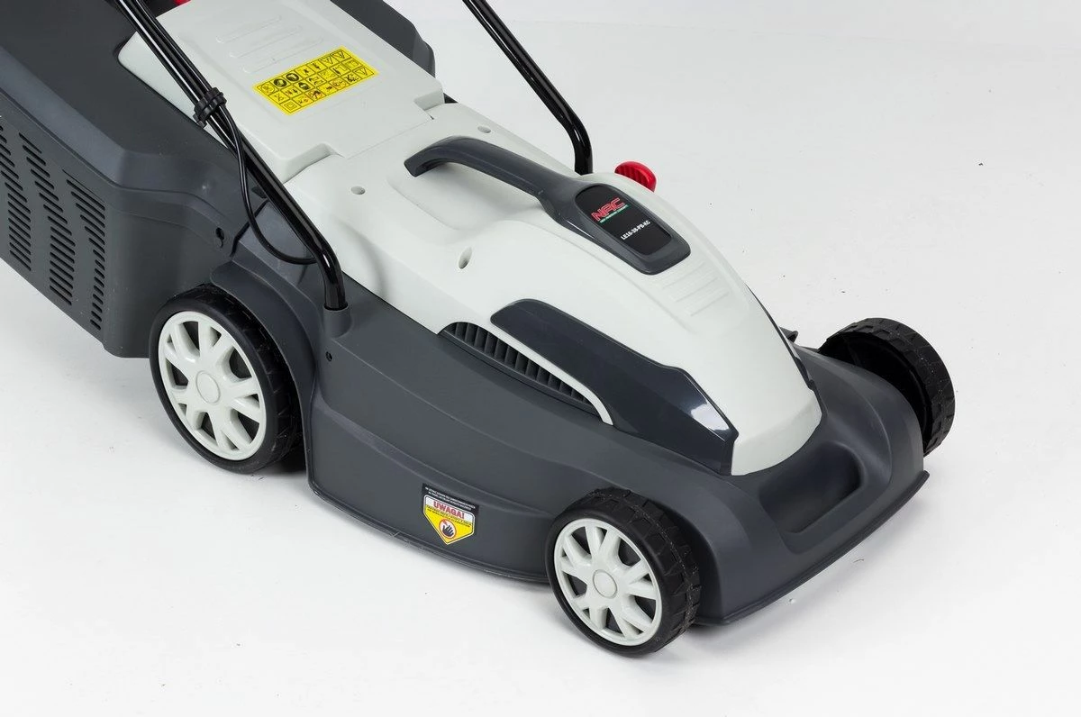 Kositëse bari elektrike NAC LE16-38-PB-KC 1600 W, 38 cm, kosh 45 L, gri/bardhë