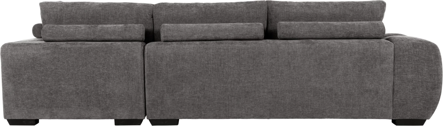 Këndi i divanit (djathtas) COVEN FH3266.03R, pëlhurë gri e errët, 298x102-208x85H cm