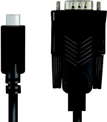 Kabllo LogiLink USB 2.0 Type-C në DB9 (RS232), 1.2 m, e zezë