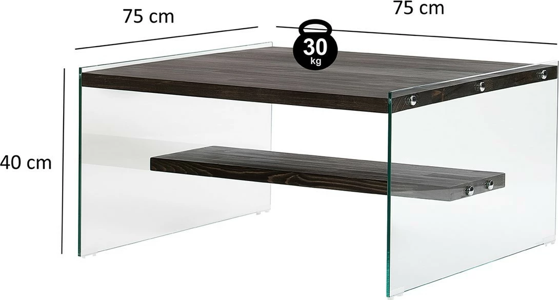 Tavolinë kafeje Skye Decor, ngjyrë aqua-antracit