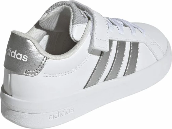 Atlete fëmijësh adidas Grand Court 3.0 JP9368, të bardha/argjendta