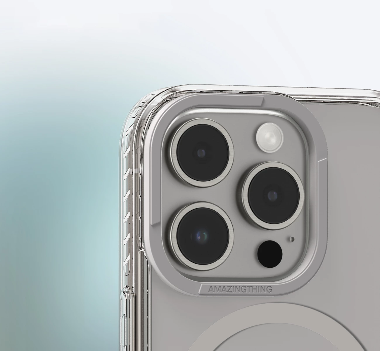 Mbështjellës AmazingThing Titan Pro Mag me unazë magnetike për iPhone 16 Pro, Gri