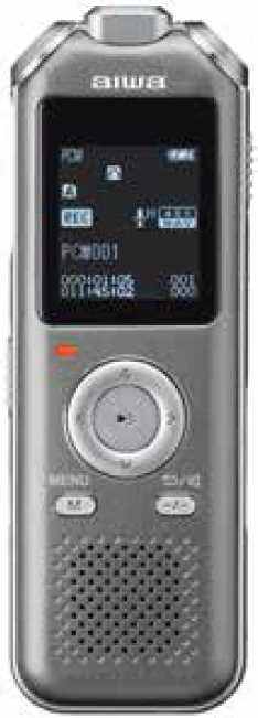 Diktafon digjital Aiwa DVR-M700 16GB, microSD deri 128GB, MP3/WAV, gri