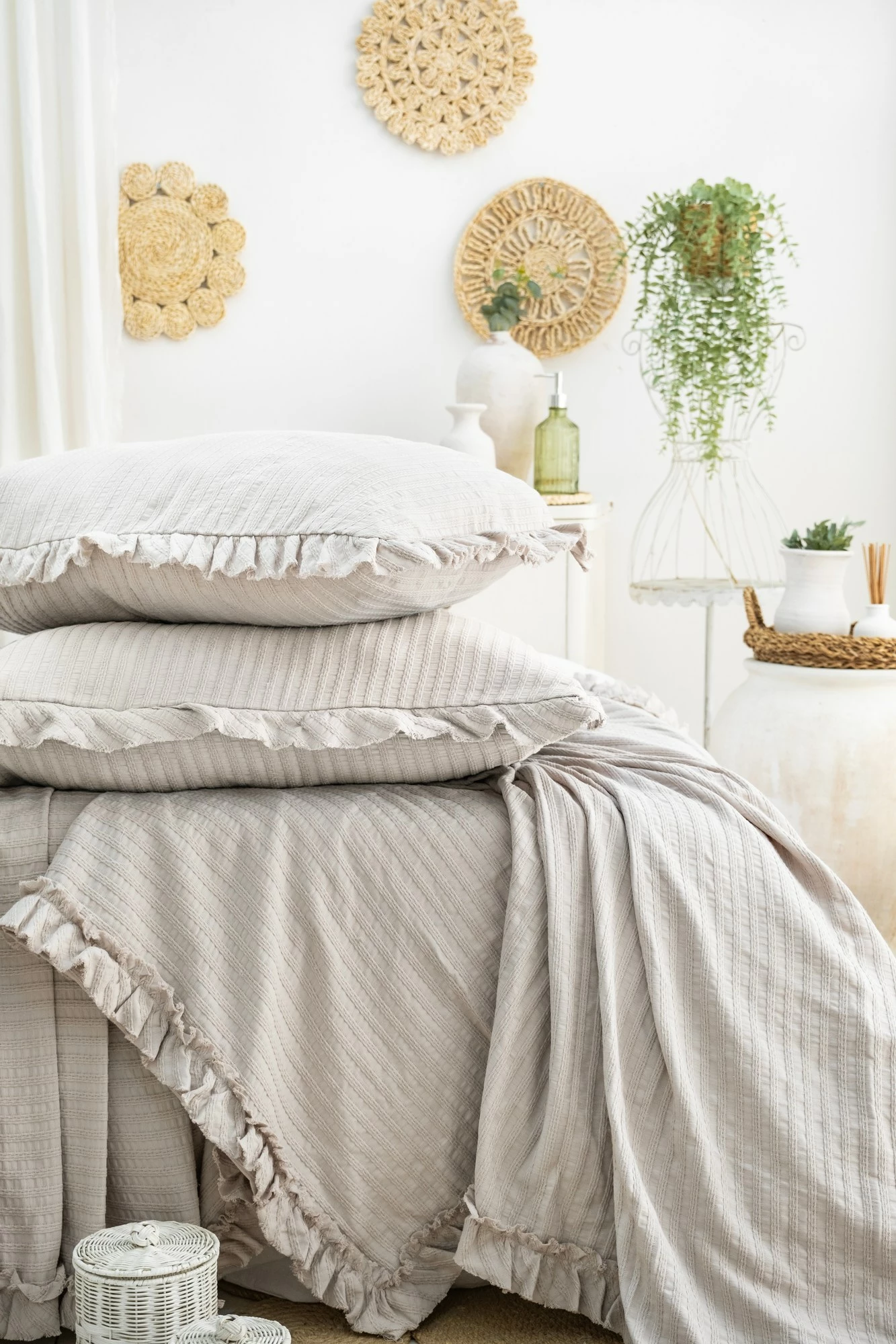 Set piké dopio Martha, ngjyrë bezhë