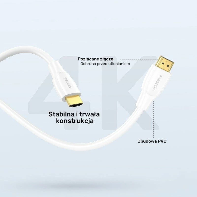 kabllo HDMI Unitek 2.1, e bardhë 2m