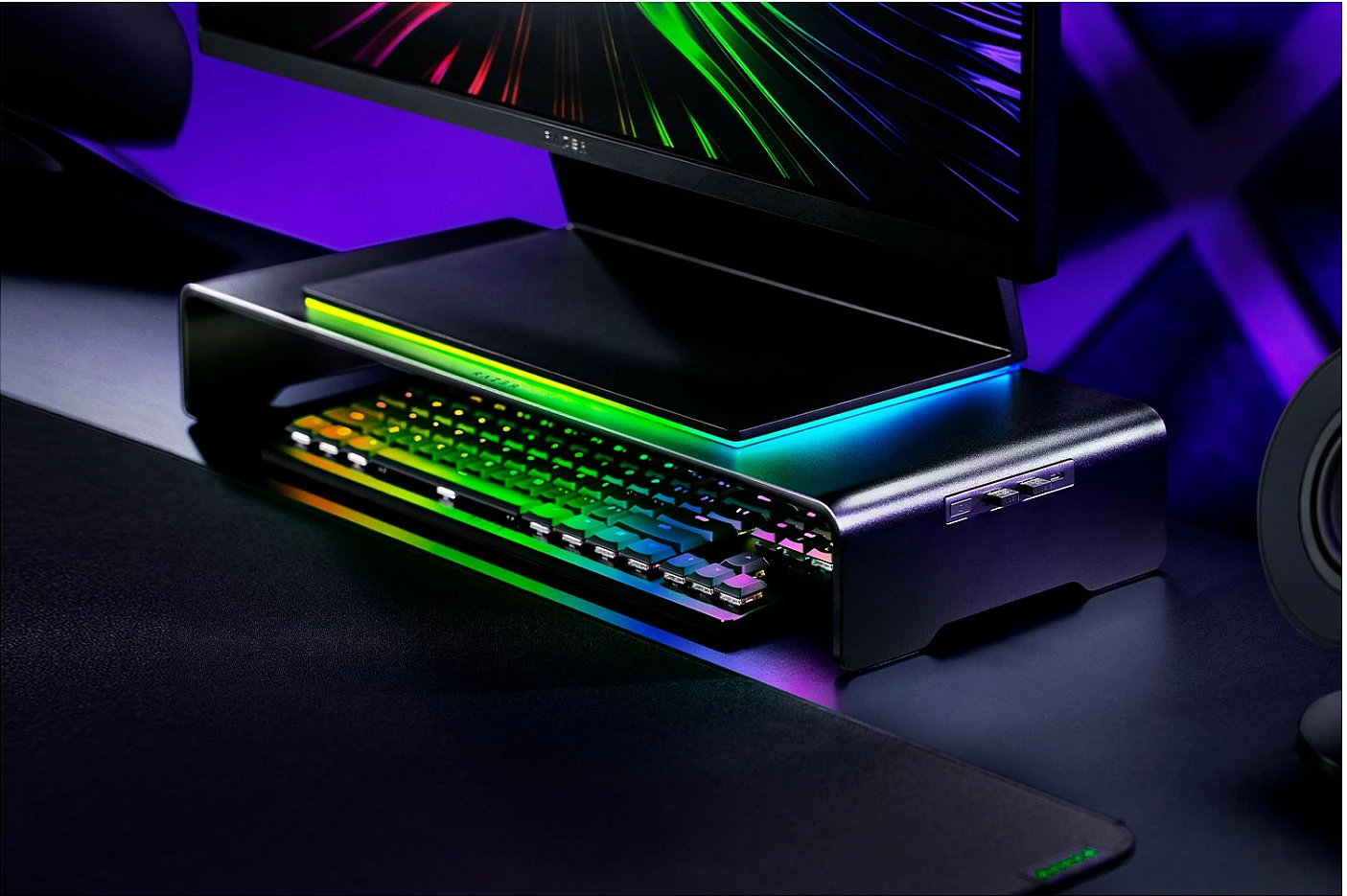 Mbajtëse monitori Razer Monitor Stand Chroma, RGB, e zezë