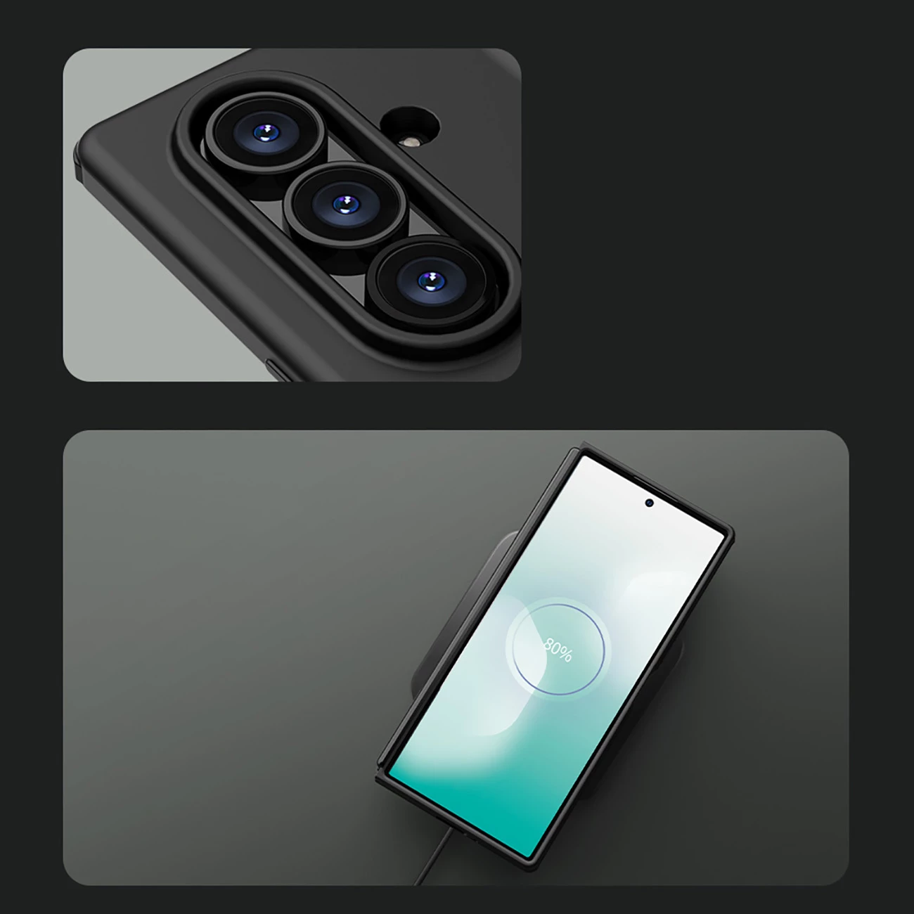 Mbështjellës Nillkin Flex Pure Fold për Samsung Galaxy Z Fold 7 me hapësirë për S Pen, i zi