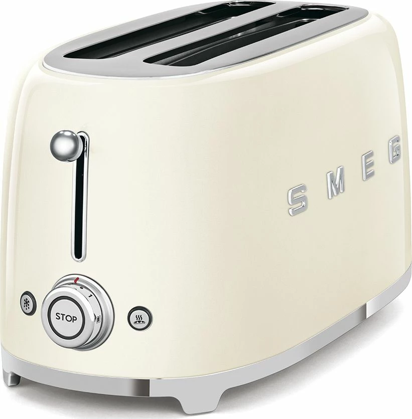 Toster Smeg TSF02CREU 1500 W, 2 slota 36 mm, krem