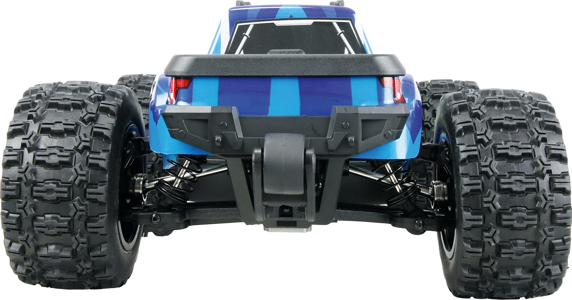 Monster truck RC AMEWI Hyper Go MTX14, brushless 4WD, 1:14 RTR, blu/bardhë/verdhe