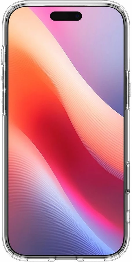 Mbështjellës Spigen Ultra Hybrid "T" MagSafe për iPhone 17 Pro, TPU+PC, skaje të ngritura, Air Cushion, me unazë magnetike MagSafe, Transparent/Bardhë