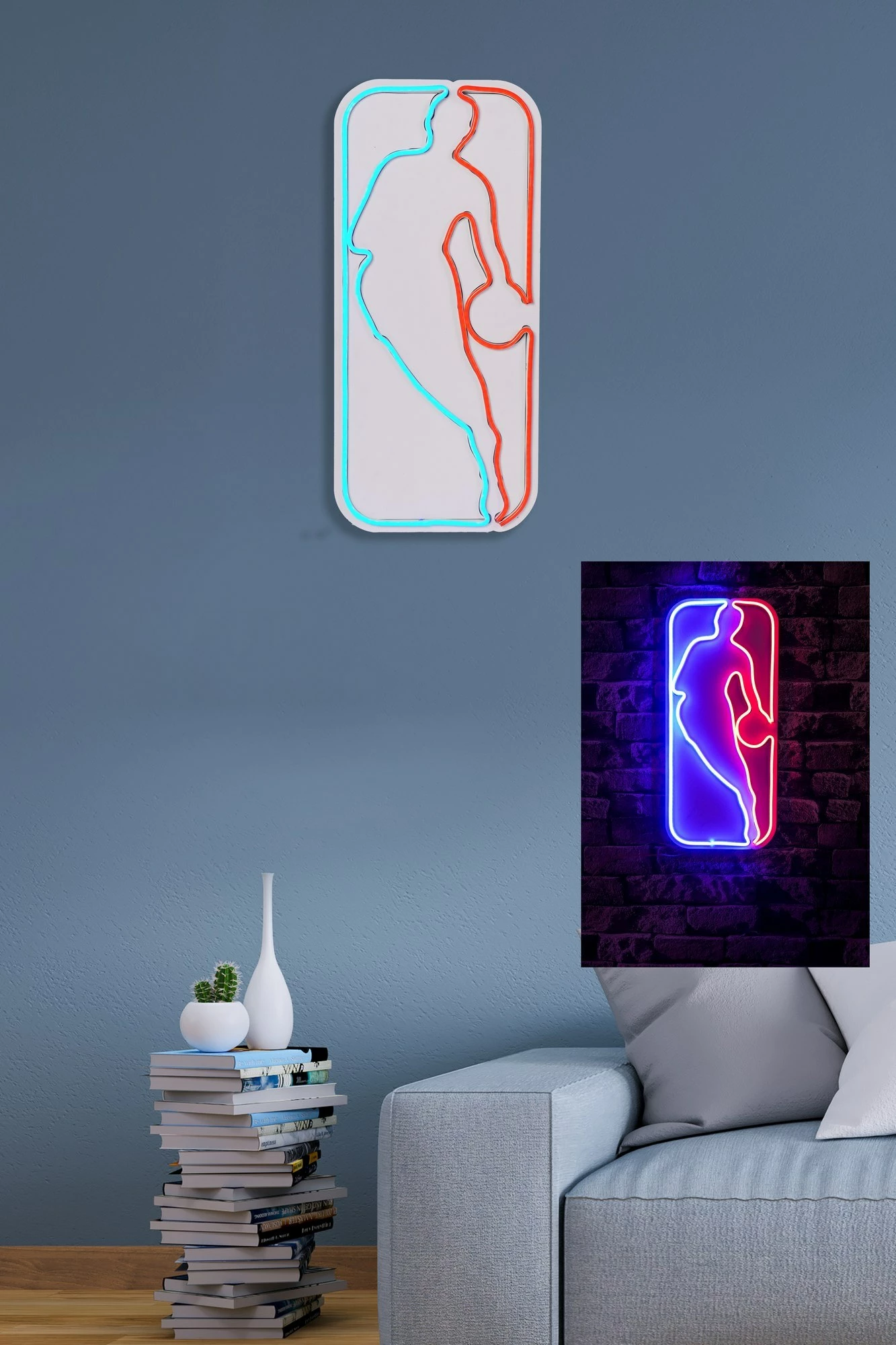 Dritë dekorative plastike LED, logo Jerry West, shumëngjyrëshe