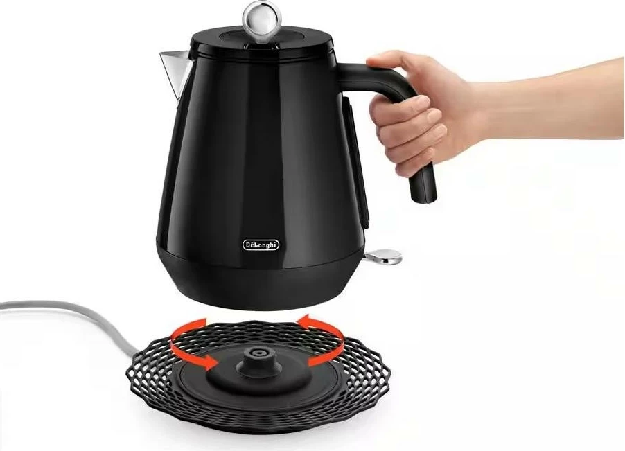 Çajnik elektrik DeLonghi Eclettica KBY2001, 1.7L, inox, i zi