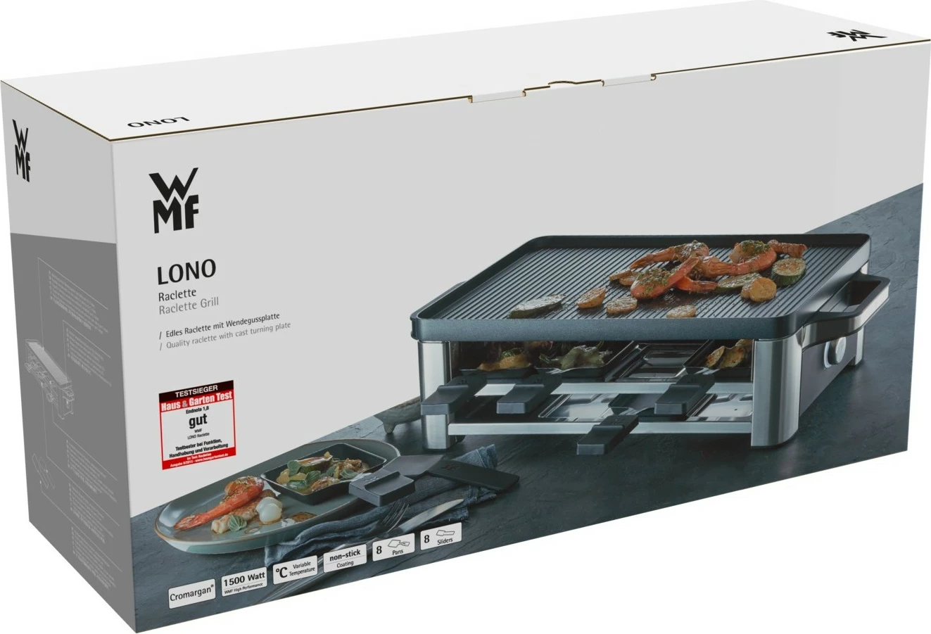 Grill WMF Lono 0415040011, 8 persona, 1500 W, e zezë, krom