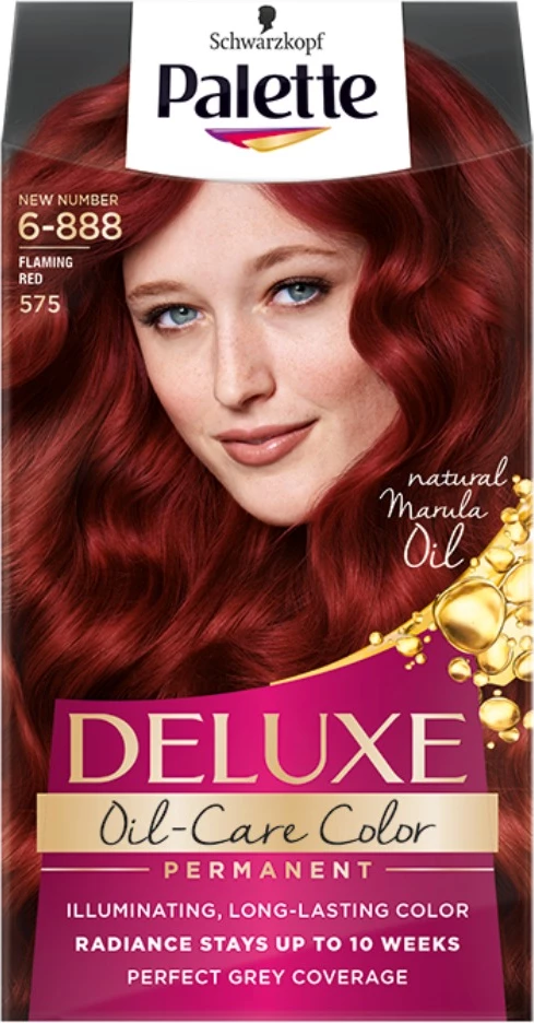 Bojë për flokë për femra Palette Deluxe Oil-Care Color 575 (6-888) e kuqe intensive